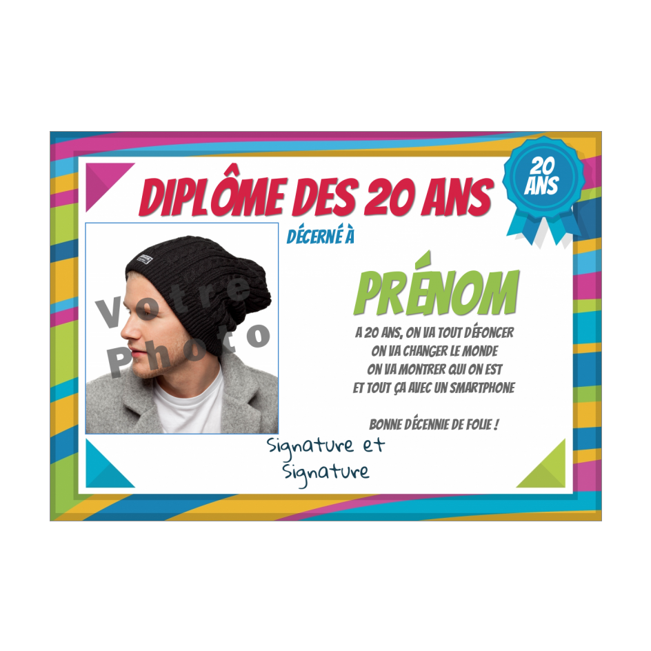 Carte humoristique permis de feter anniversaire - Achat / Vente